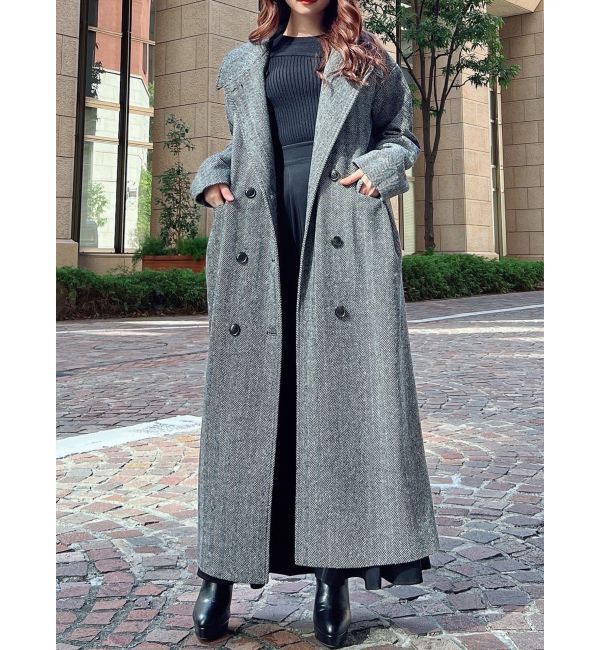 RESEXXY「ステンカラーロングコート」|ステンカラーコート|ミックス