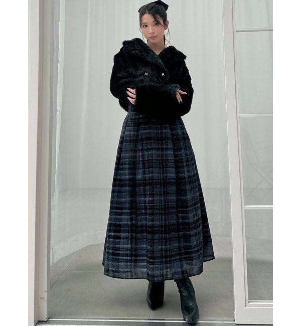 RESEXXY「シャイニーファークロップドブルゾン」|ブルゾン・スタジャン|