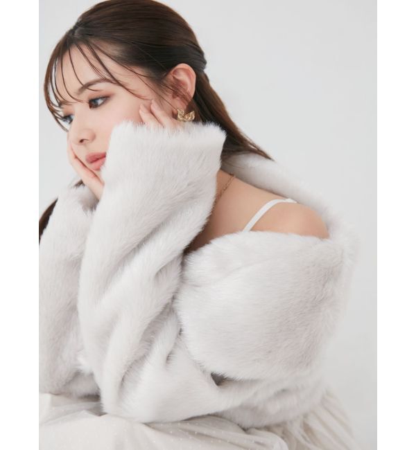 RESEXXY「シャイニーファークロップドブルゾン」|ブルゾン・スタジャン|