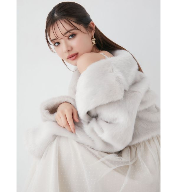 RESEXXY「シャイニーファークロップドブルゾン」|ブルゾン・スタジャン|