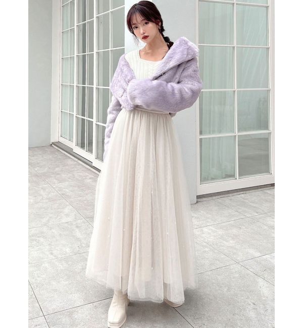 RESEXXY「シャイニーファークロップドブルゾン」|ブルゾン・スタジャン|