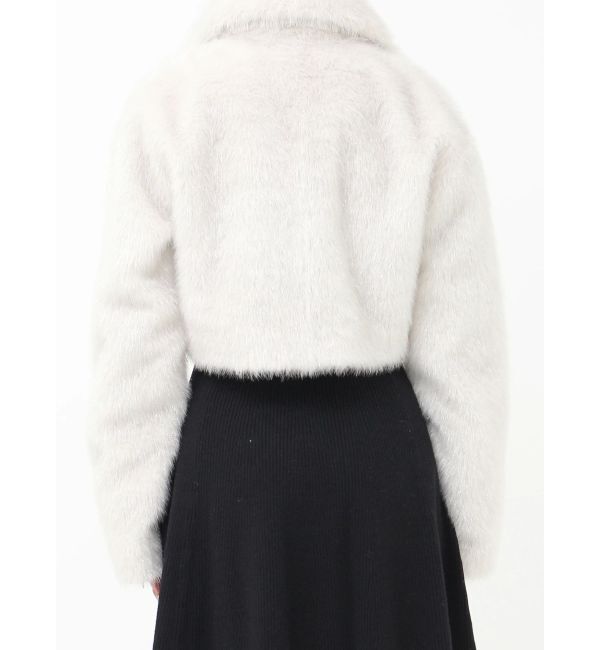 RESEXXY「シャイニーファークロップドブルゾン」|ブルゾン・スタジャン|