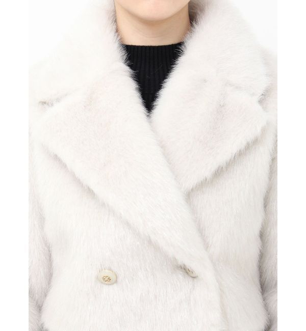 RESEXXY「シャイニーファークロップドブルゾン」|ブルゾン・スタジャン|