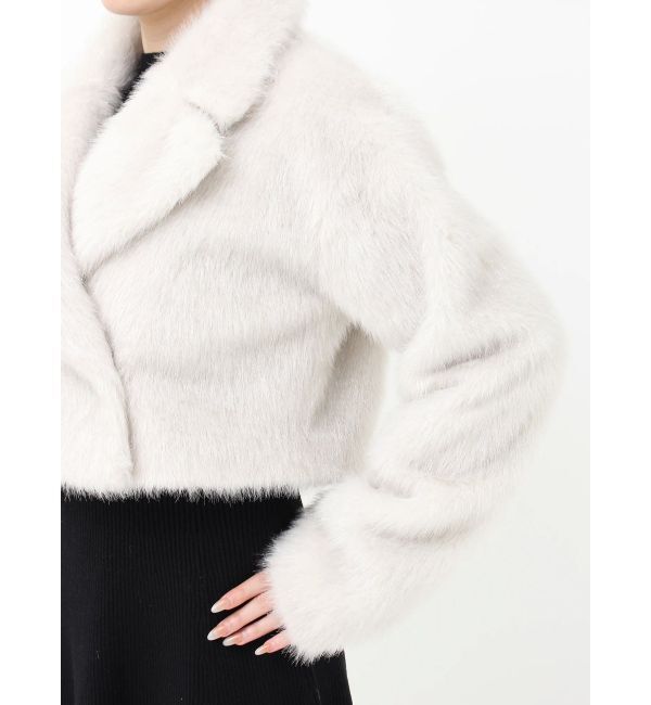 RESEXXY「シャイニーファークロップドブルゾン」|ブルゾン・スタジャン|