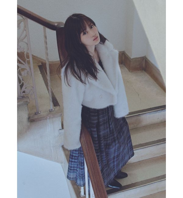 RESEXXY「シャイニーファークロップドブルゾン」|ブルゾン・スタジャン|