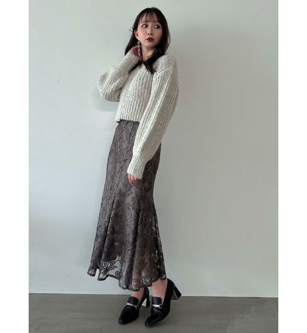 dazzlin「ブレンドカラークロップドニットトップス」|ニット・セーター|