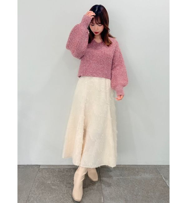 dazzlin「ブレンドカラークロップドニットトップス」|ニット・セーター|