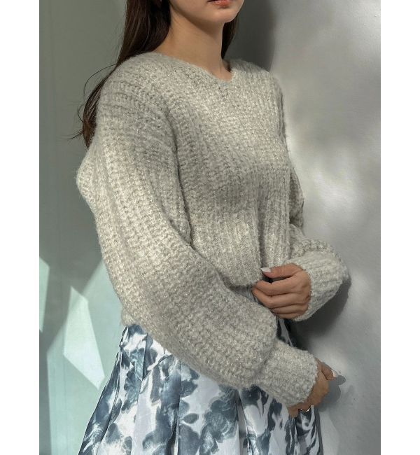 dazzlin「ブレンドカラークロップドニットトップス」|ニット・セーター|