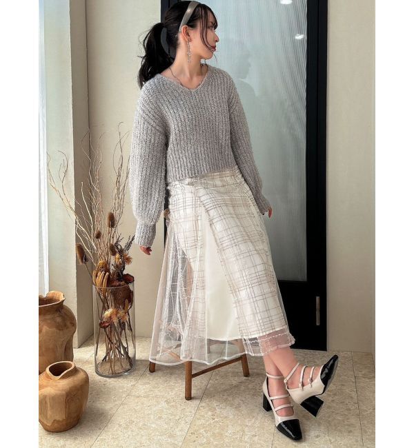 dazzlin「ブレンドカラークロップドニットトップス」|ニット・セーター|