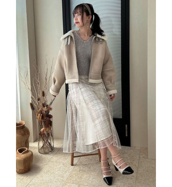 dazzlin「ブレンドカラークロップドニットトップス」|ニット・セーター|