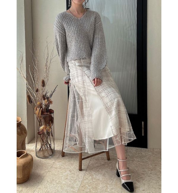 dazzlin「ブレンドカラークロップドニットトップス」|ニット・セーター|