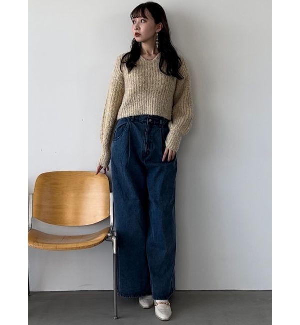 dazzlin「ブレンドカラークロップドニットトップス」|ニット・セーター|