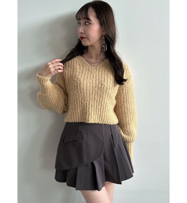 dazzlin「ブレンドカラークロップドニットトップス」|ニット・セーター|
