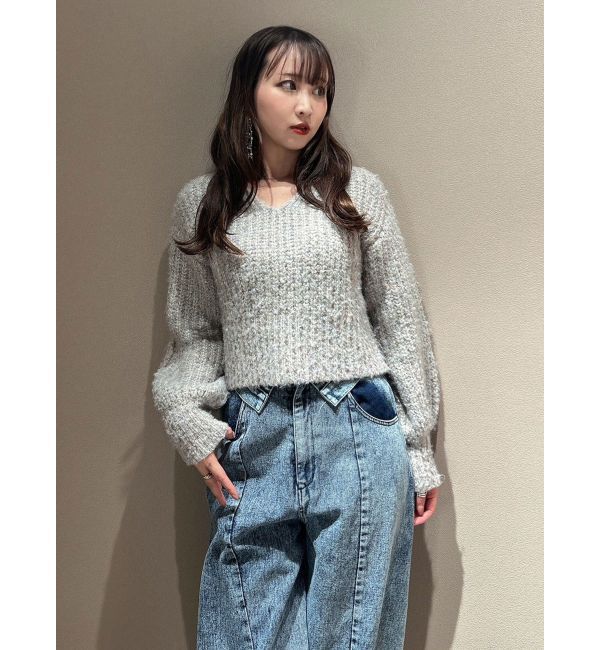 dazzlin「ブレンドカラークロップドニットトップス」|ニット・セーター|