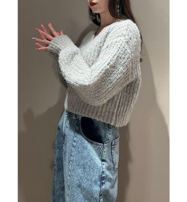 dazzlin「ブレンドカラークロップドニットトップス」|ニット・セーター|
