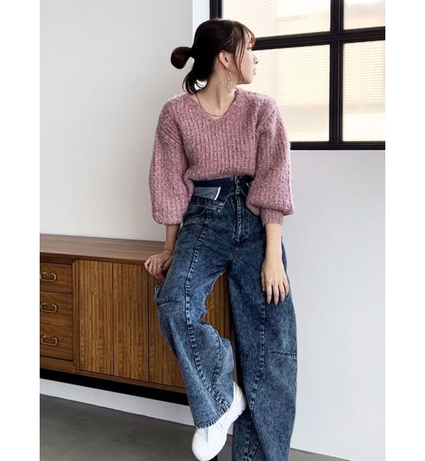 dazzlin「ブレンドカラークロップドニットトップス」|ニット・セーター|