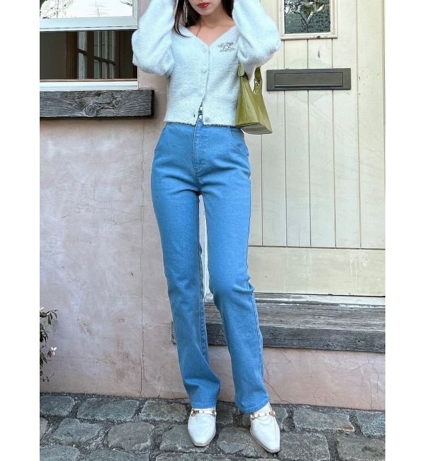 dazzlin「スリムストレートデニムパンツ」|デニム|