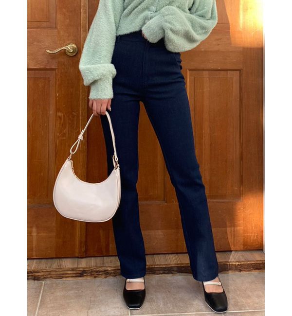 dazzlin「スリムストレートデニムパンツ」|デニム|インディゴ