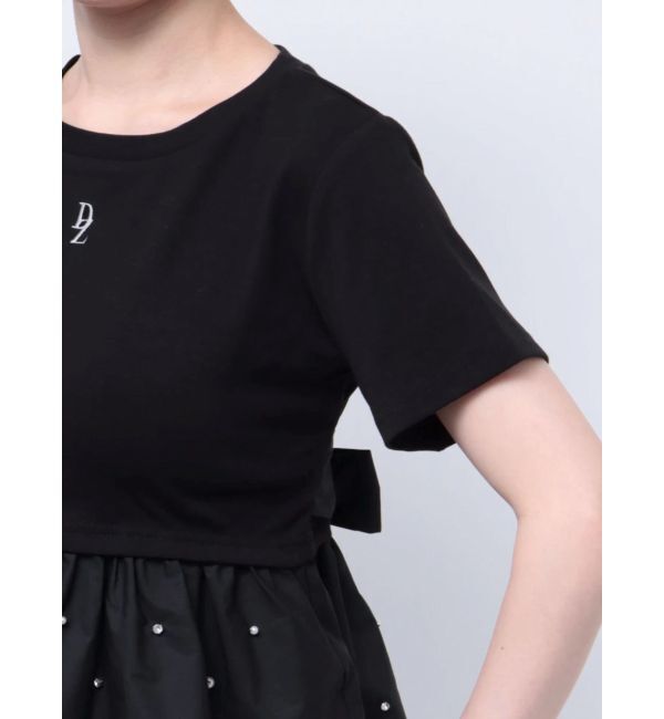 dazzlin「バックリボンビジューペプラムTシャツ」|Tシャツ・カットソー|