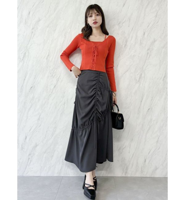 dazzlin「ギャザーリボンストリングマーメイド」|スカート|