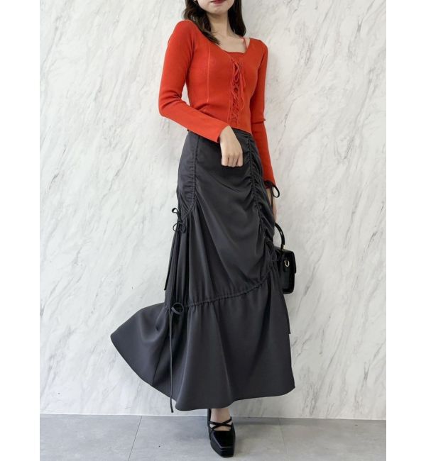 dazzlin「ギャザーリボンストリングマーメイド」|スカート|