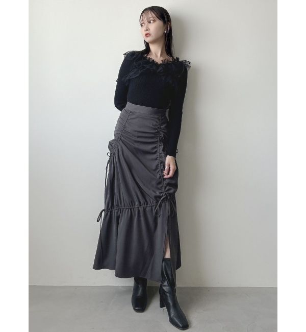 dazzlin「ギャザーリボンストリングマーメイド」|スカート|