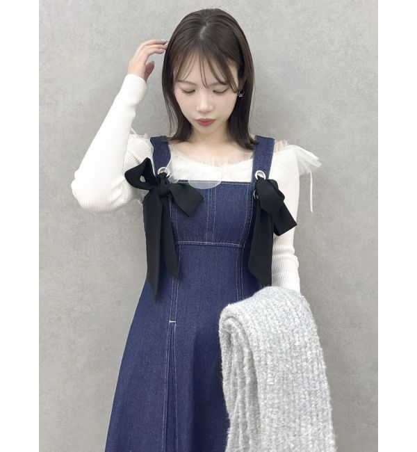dazzlin「フロントツインリボンジャンスカ」|ワンピース|