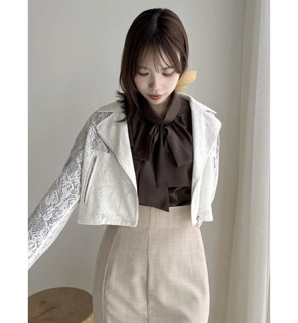 dazzlin「ショートライダースジャケット」|ライダースジャケット|