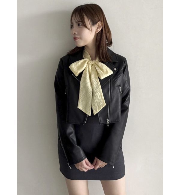 dazzlin「ショートライダースジャケット」|ライダースジャケット|