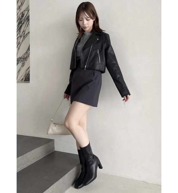 dazzlin「ショートライダースジャケット」|ライダースジャケット|