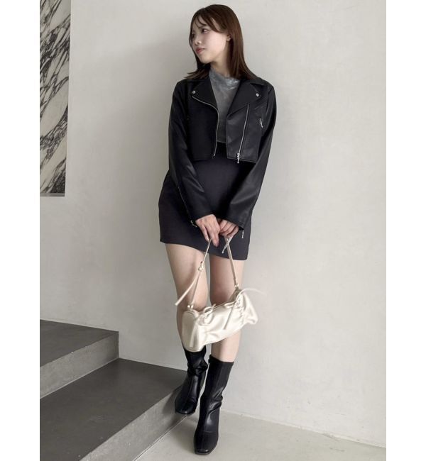 dazzlin「ショートライダースジャケット」|ライダースジャケット|