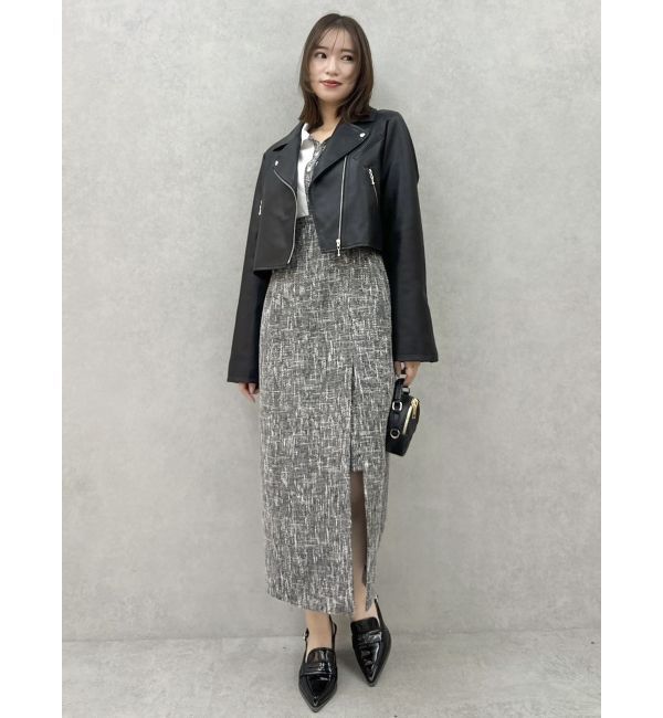 dazzlin「ショートライダースジャケット」|ライダースジャケット|