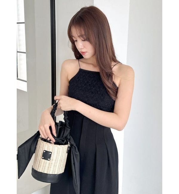 dazzlin「リボンハンドルカゴバッグ」|かごバッグ|