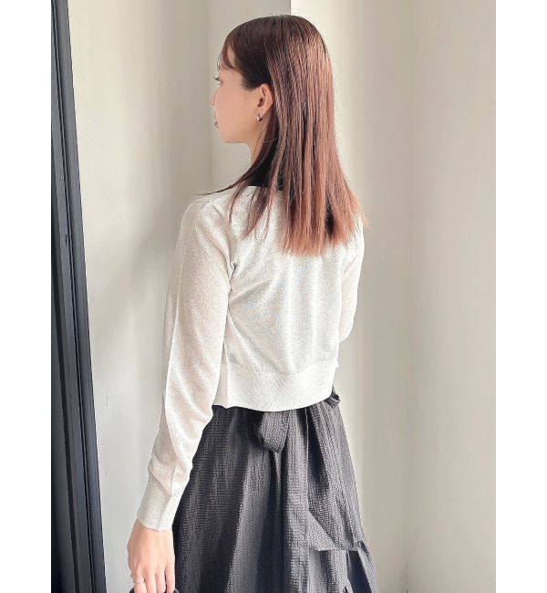dazzlin「ラメシアーシンプルニットカーディガン」|カーディガン|