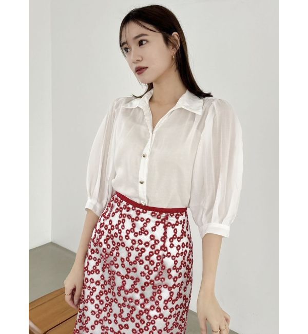 dazzlin「【藤井サチコラボ】コットンライクシアーシャツ」|シャツ・ブラウス|