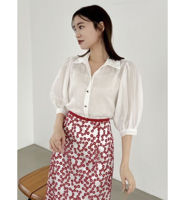dazzlin「【藤井サチコラボ】コットンライクシアーシャツ」|シャツ・ブラウス|