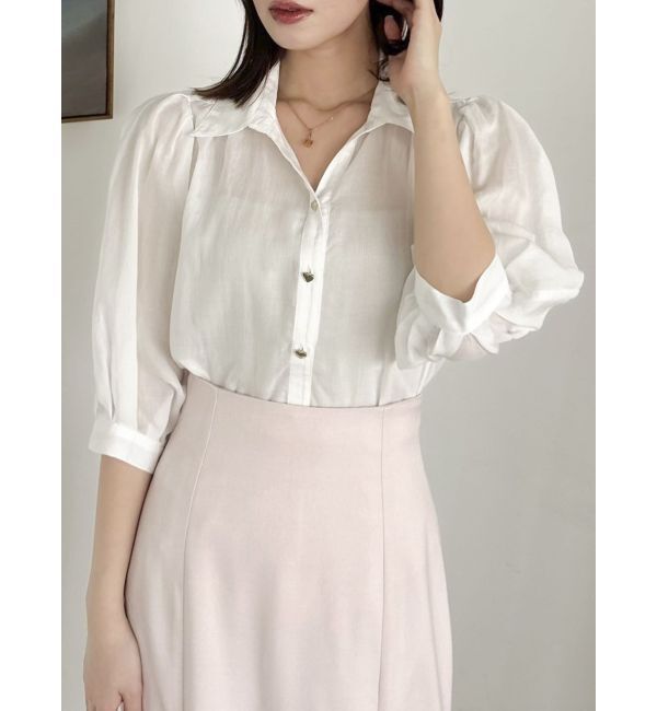 dazzlin「【藤井サチコラボ】コットンライクシアーシャツ」|シャツ・ブラウス|