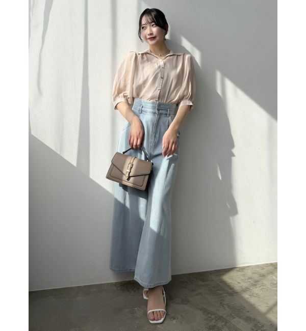 dazzlin「【藤井サチコラボ】コットンライクシアーシャツ」|シャツ・ブラウス|