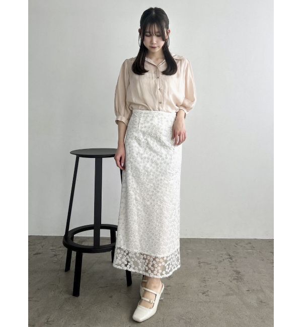 dazzlin「【藤井サチコラボ】コットンライクシアーシャツ」|シャツ・ブラウス|