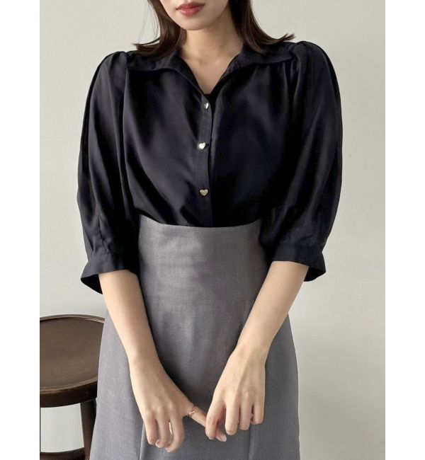 dazzlin「【藤井サチコラボ】コットンライクシアーシャツ」|シャツ・ブラウス|