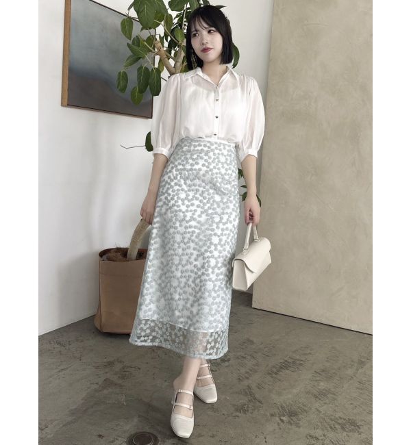 dazzlin「【藤井サチコラボ】コットンライクシアーシャツ」|シャツ・ブラウス|