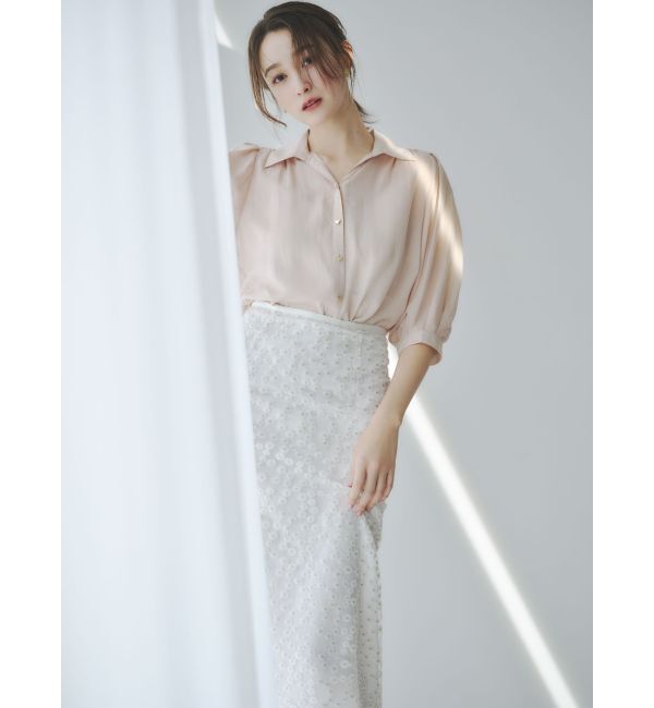 dazzlin「【藤井サチコラボ】コットンライクシアーシャツ」|シャツ・ブラウス|