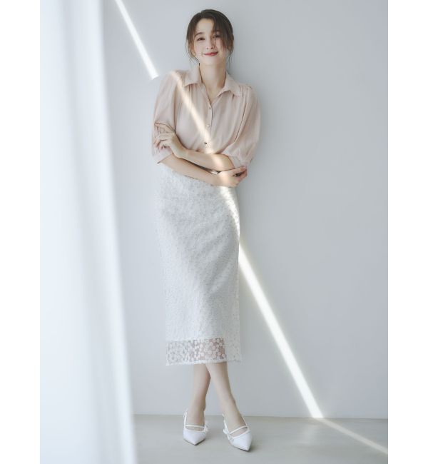 dazzlin「【藤井サチコラボ】コットンライクシアーシャツ」|シャツ・ブラウス|