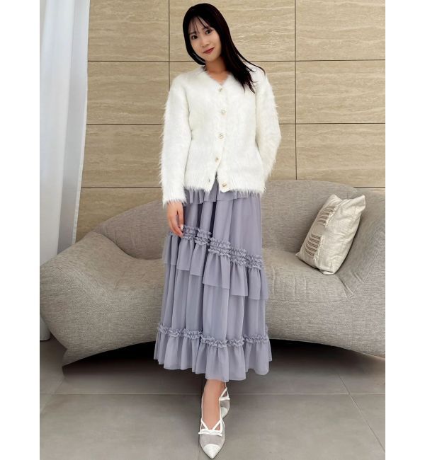 dazzlin「【WEB限定】チュールフリルティアードスカート」|スカート|