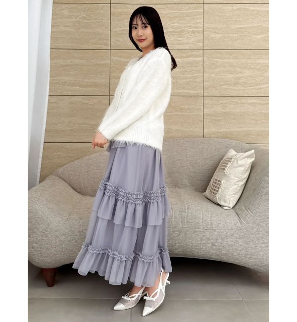 dazzlin「【WEB限定】チュールフリルティアードスカート」|スカート|