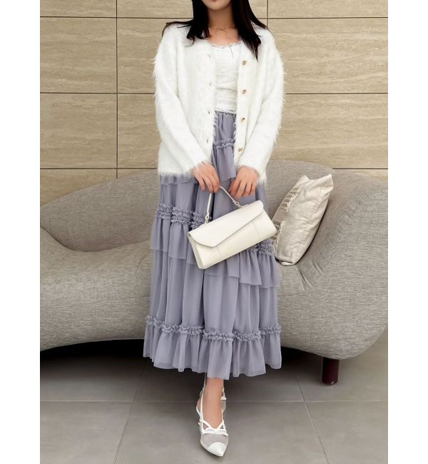 dazzlin「【WEB限定】チュールフリルティアードスカート」|スカート|