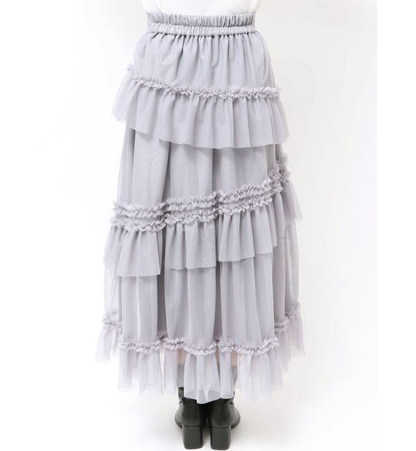 dazzlin「【WEB限定】チュールフリルティアードスカート」|スカート|