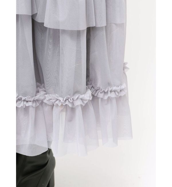 dazzlin「【WEB限定】チュールフリルティアードスカート」|スカート|