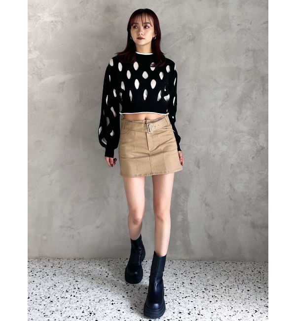 EMODA「ホールレイヤードニット」|ニット・セーター|