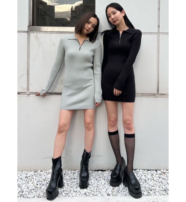 EMODA「カラージップニットワンピース」|ワンピース|